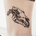 animal skull tattoo