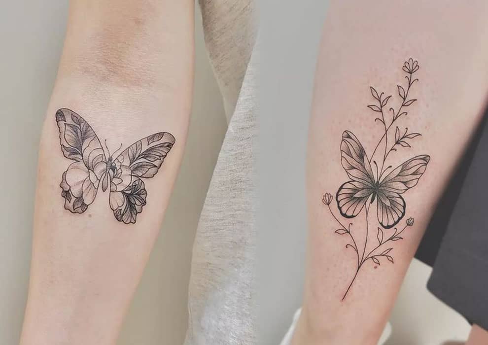 FINELINE VLINDER TATTOOQ