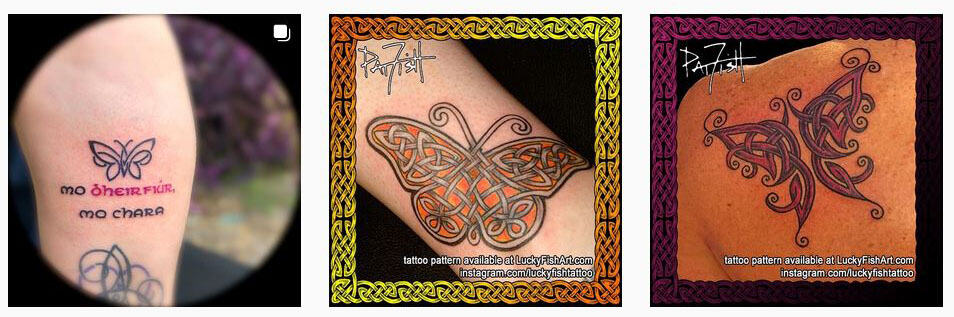 Voorbeelden van keltische vlinder tattoos.