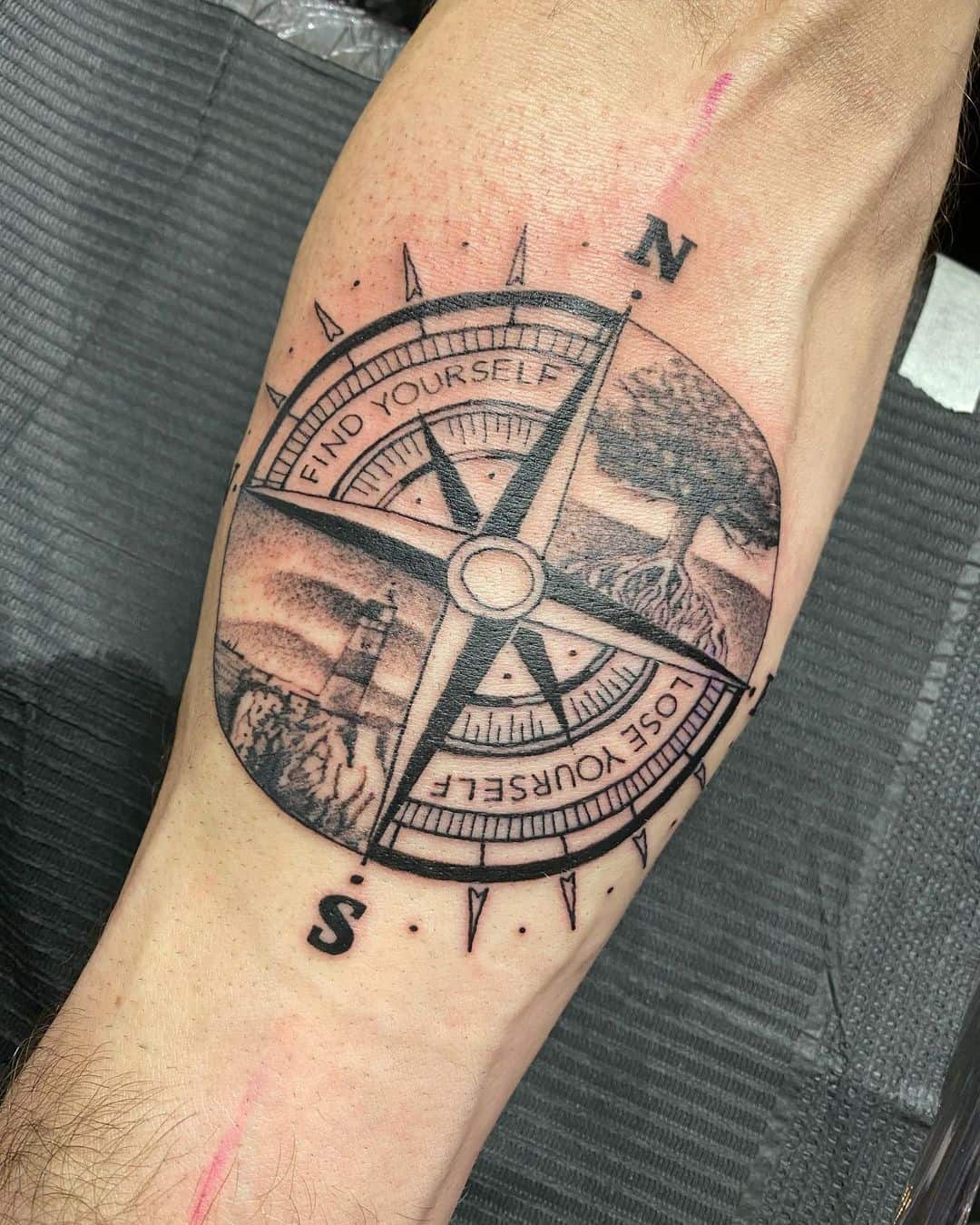 Simply Inked Compass Temporary Tattoo