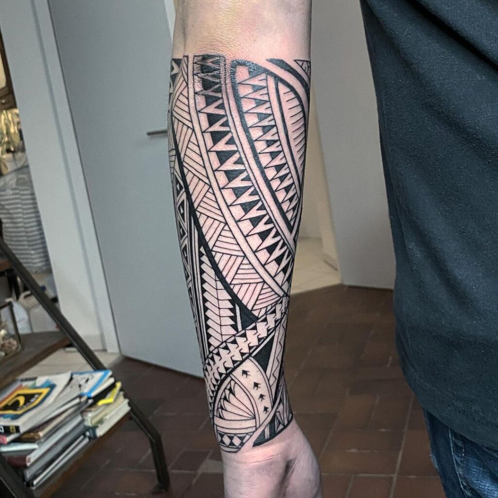 maori lower arm tattoo