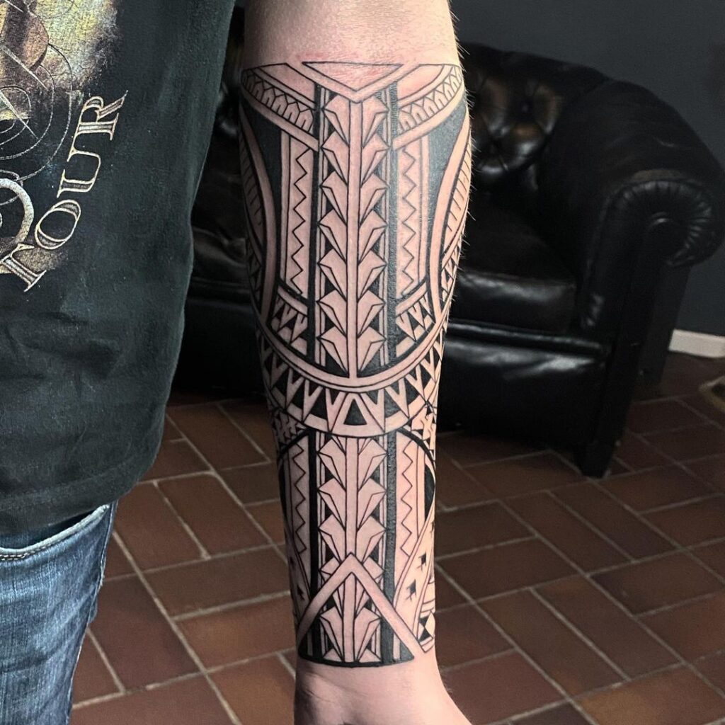 maori lower arm inside tattoo