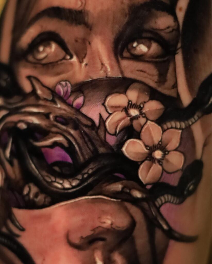medusa mask tattoo