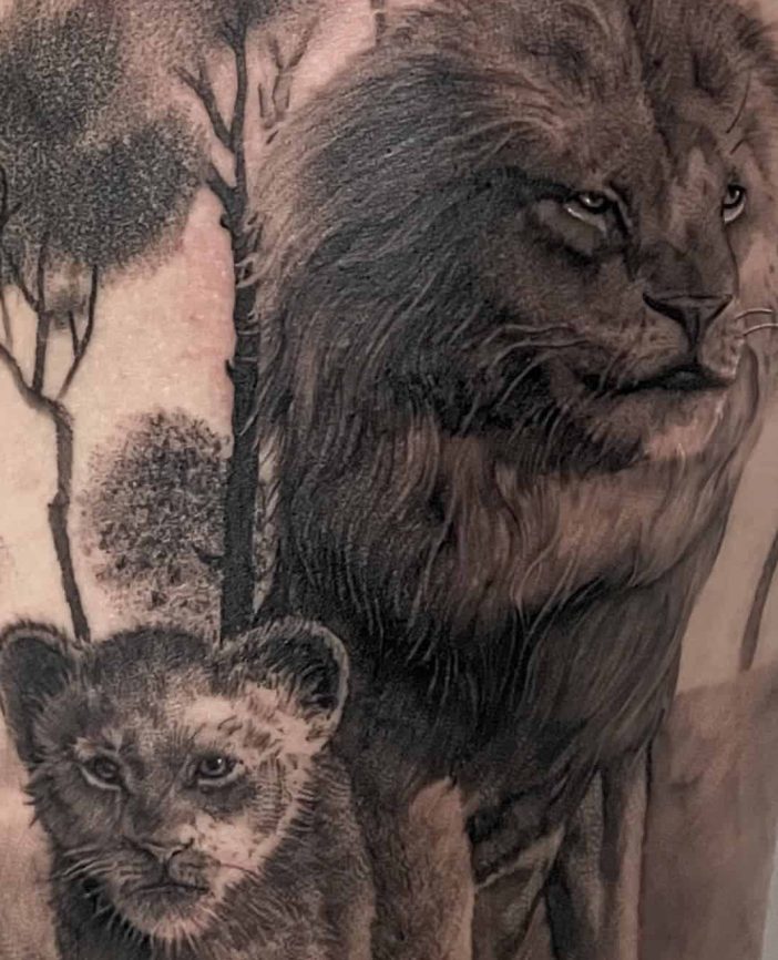 leeuw cub tattoo