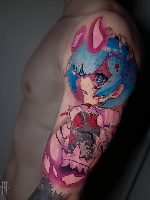 Rem Re_zero anime tattoo