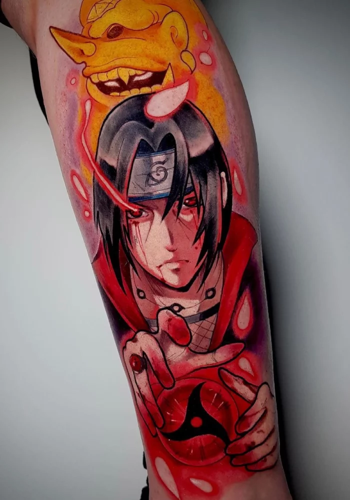 naruto sasuke tattoo colored