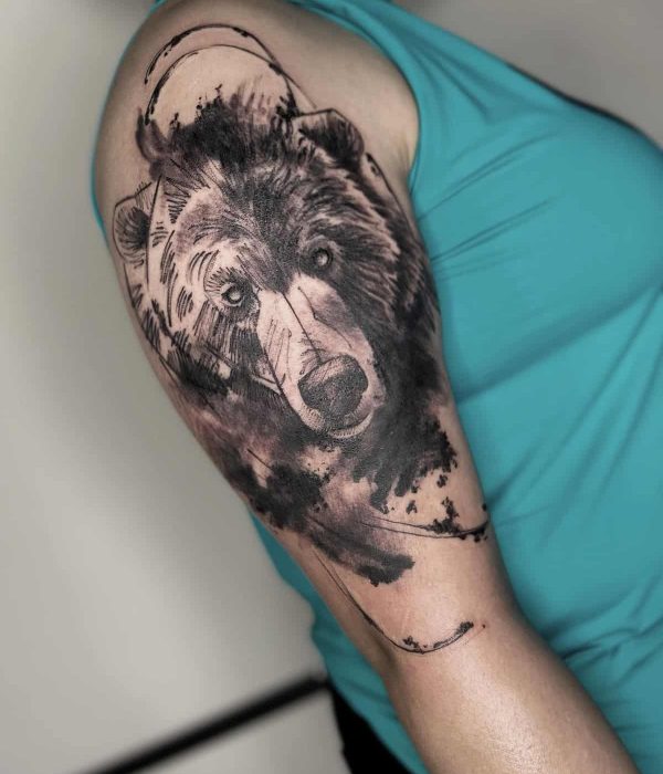 sketchy big bear tattoo
